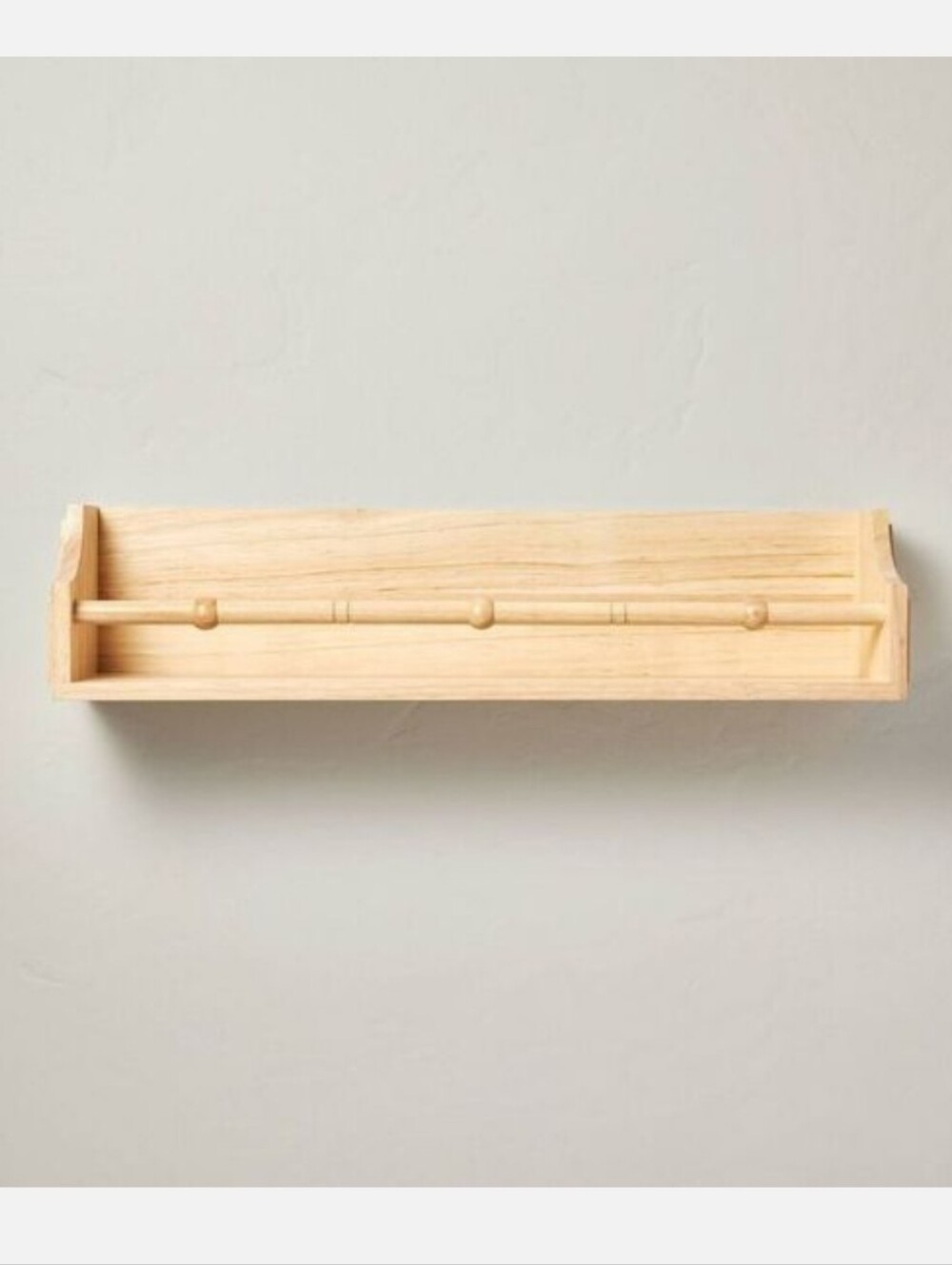 Hearth & Hand 22in. Single Rail Wall Shelf Natural Wood
